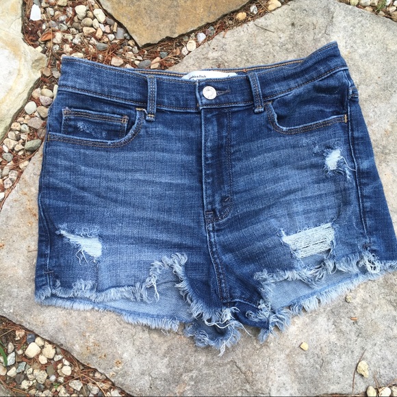 Abercrombie & Fitch Pants - ABERCROMBIE & FITCH High Rise Destroyed Stretch